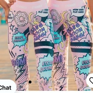 STRONGER - Punch Leggings Size Small